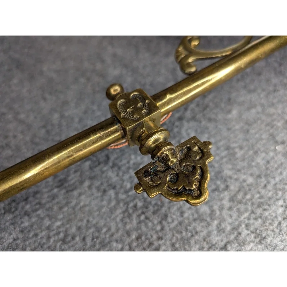 Vintage Brass Piano Candelabra WIRED Wall Sconce Electric Light‎ No Globe READ